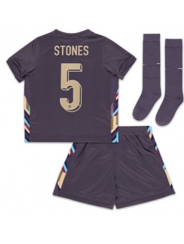 England John Stones #5 Auswärts Trikotsatz für Kinder EM 2024 Kurzarm (+ Kurze Hosen)